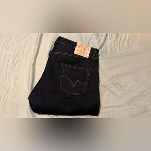 Iron Heart 634 XHSib 25oz Indigo Black Selvedge Straight Denim Jeans 40x36
